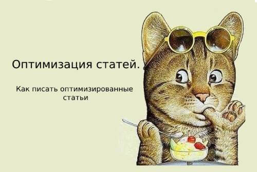 Оптимизация статей. Как писать оптимизированные статьи